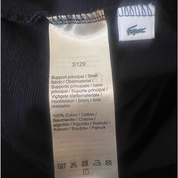 Lacoste sport boys shirt . Size 12. Dark blue white light green . Short sleeve - Picture 5 of 6